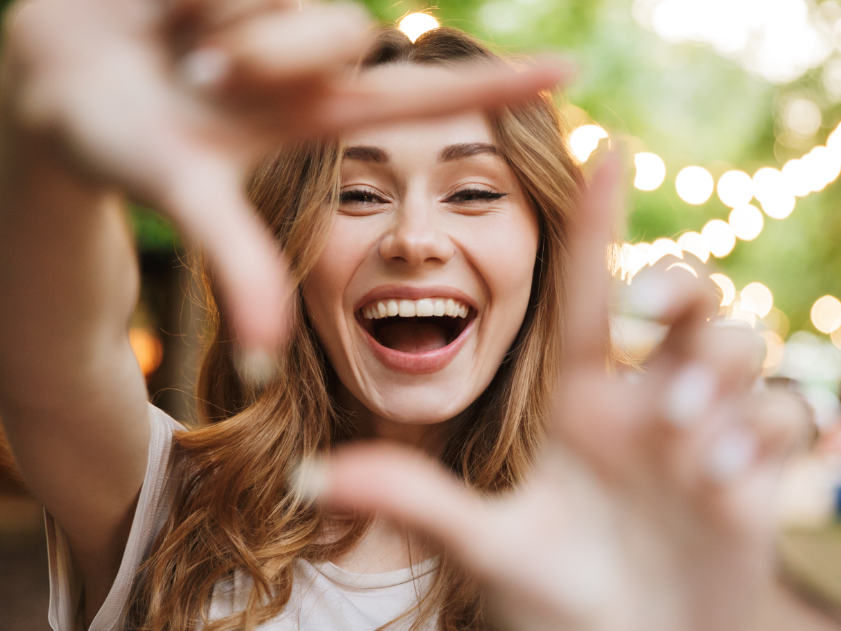 Woman smiling
